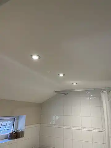 Replacement chrome fire rated IP65 LED downlights