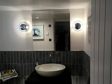 Wall lights installed